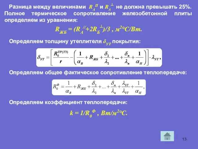 Разница между величинами RAII и RA┴ не должна превышать 25%. Полное термическое