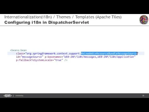 Internationalization(i18n) / Themes / Templates (Apache Tiles) Configuring i18n in DispatcherServlet