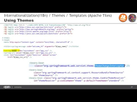 Internationalization(i18n) / Themes / Templates (Apache Tiles) Using Themes