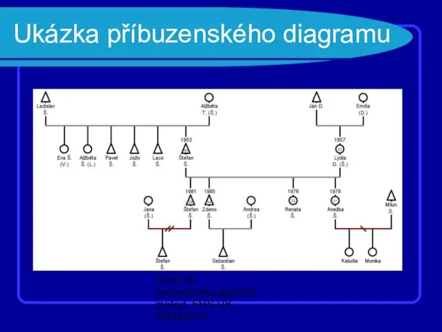 Mgr. Martin Heřmanský, Úvod do společenskovědních metod, FHS UK, 2009/2010 Ukázka příbuzenského diagramu