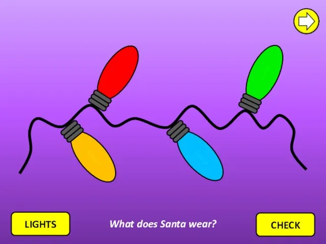 does Santa wear What LIGHTS CHECK What does Santa wear?