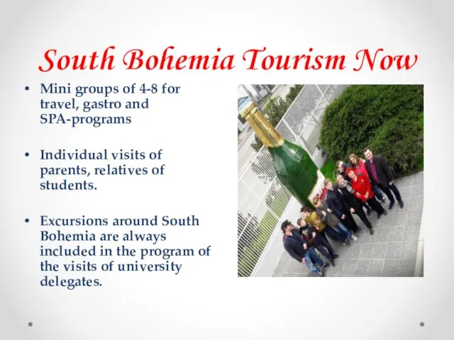 South Bohemia Tourism Now Mini groups of 4-8 for travel, gastro and
