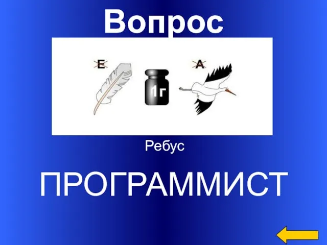 Вопрос ПРОГРАММИСТ Ребус