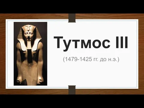 Тутмос III (1479-1425 гг. до н.э.)