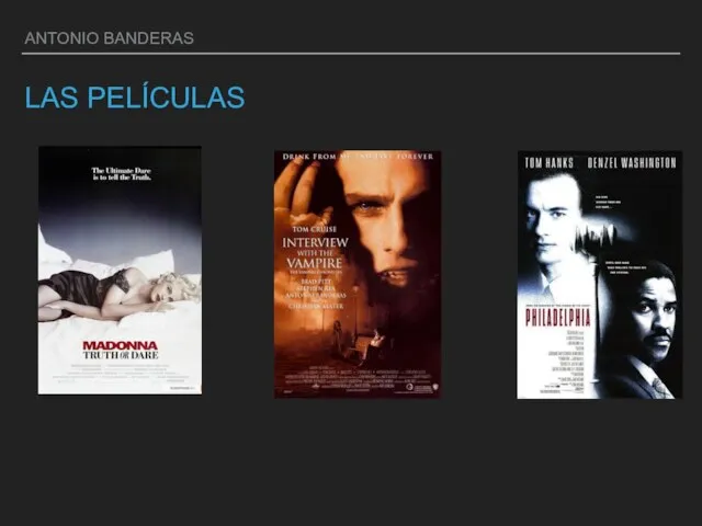 ANTONIO BANDERAS LAS PELÍCULAS