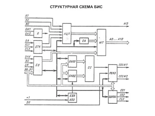 СТРУКТУРНАЯ СХЕМА БИС