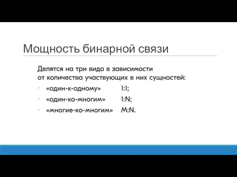 Мощность бинарной связи