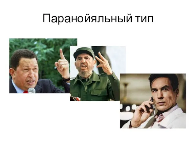 Паранойяльный тип