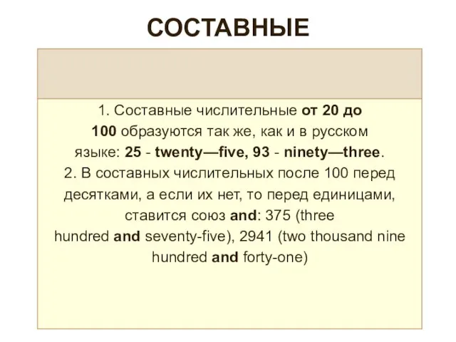 СОСТАВНЫЕ