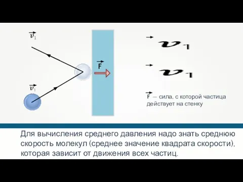 Для вычисления среднего давления надо знать среднюю скорость молекул (среднее значение квадрата