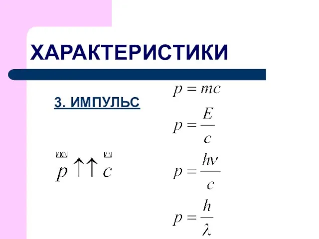 ХАРАКТЕРИСТИКИ 3. ИМПУЛЬС