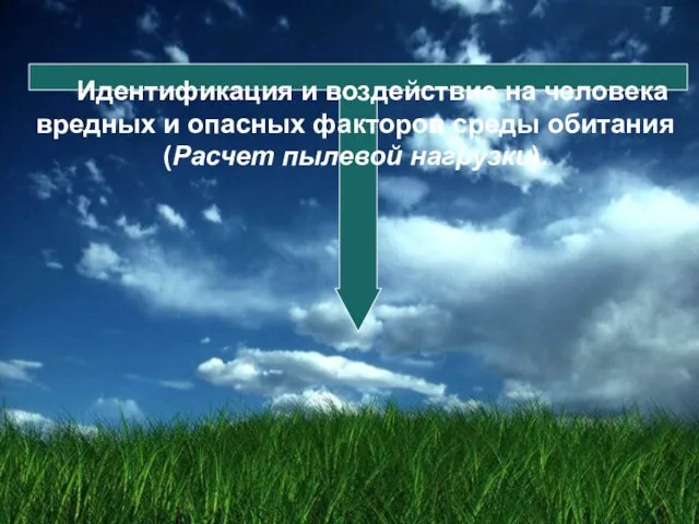 Идентификация и воздействие на человека вредных и опасных факторов среды обитания (Расчет пылевой нагрузки).