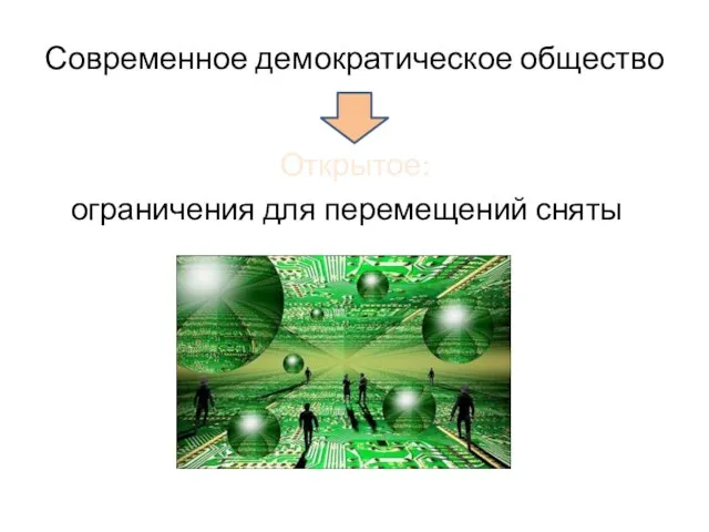 Современное демократическое общество Открытое: ограничения для перемещений сняты