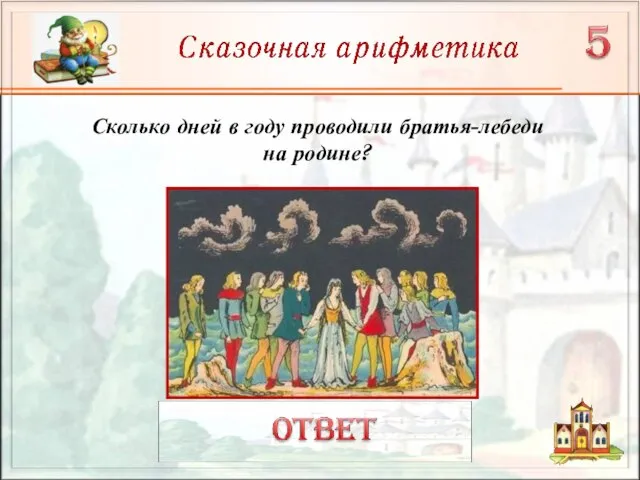 Сколько дней в году проводили братья-лебеди на родине?