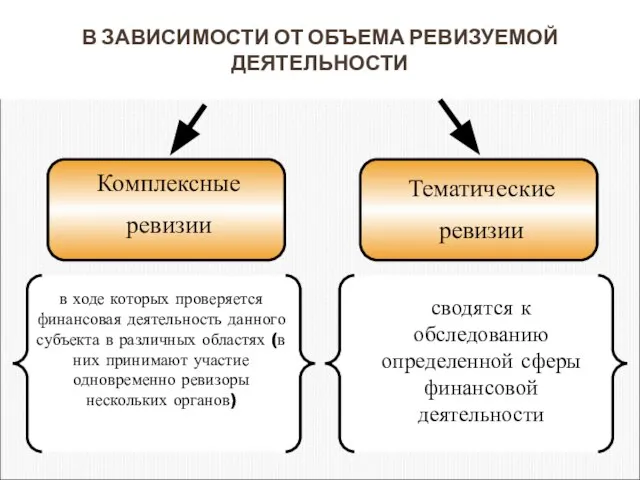 В ЗАВИСИМОСТИ ОТ ОБЪЕМА РЕВИЗУЕМОЙ ДЕЯТЕЛЬНОСТИ