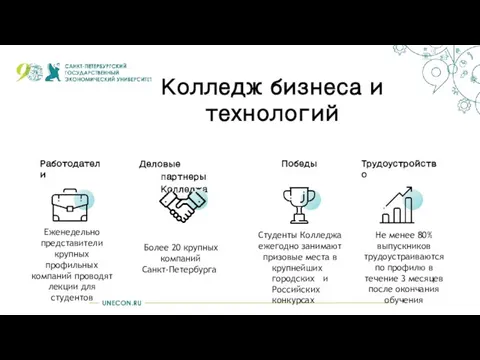 Колледж бизнеса и технологий Еженедельно представители крупных профильных компаний проводят лекции для