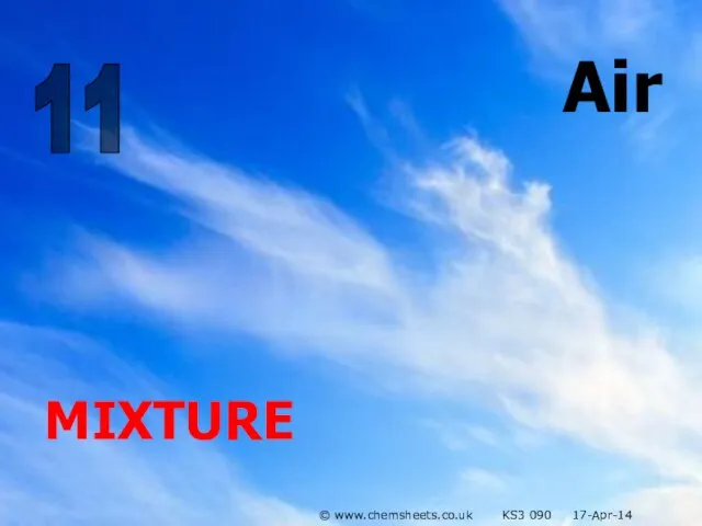 11 Air MIXTURE © www.chemsheets.co.uk KS3 090 17-Apr-14