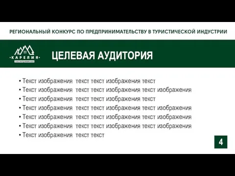 ЦЕЛЕВАЯ АУДИТОРИЯ Текст изображения текст текст изображения текст Текст изображения текст текст