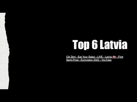 Top 6 Latvia Citi Zēni - Eat Your Salad - LIVE -