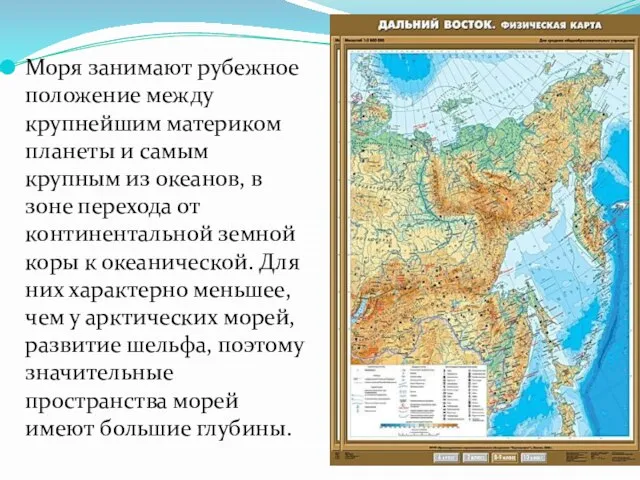 Моря занимают рубежное положение между крупнейшим материком планеты и самым крупным из