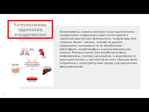 Катехоламины, гормоны мозгового слоя надпочечников – норадреналин и адреналин, редко используются в