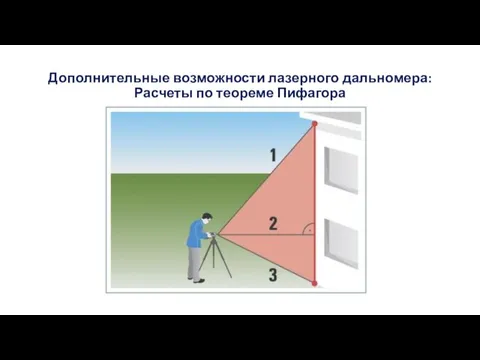 Дополнительные возможности лазерного дальномера: Расчеты по теореме Пифагора