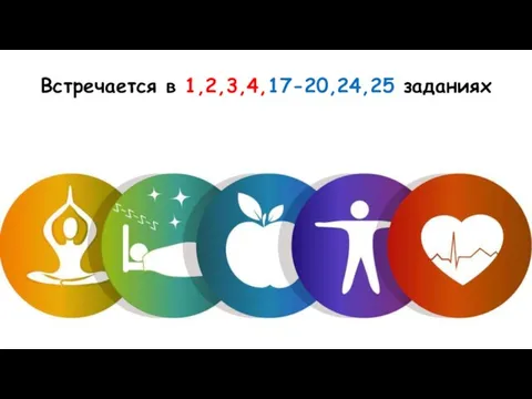 Встречается в 1,2,3,4,17-20,24,25 заданиях