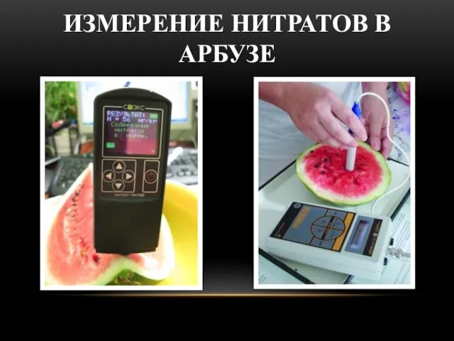 ИЗМЕРЕНИЕ НИТРАТОВ В АРБУЗЕ