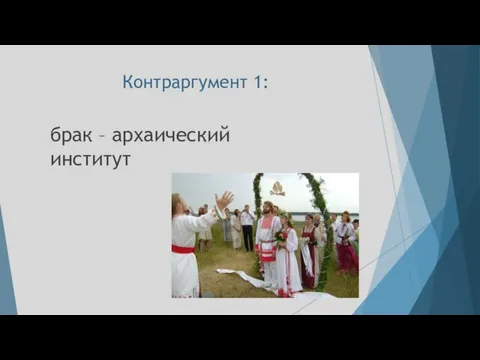 Контраргумент 1: брак – архаический институт