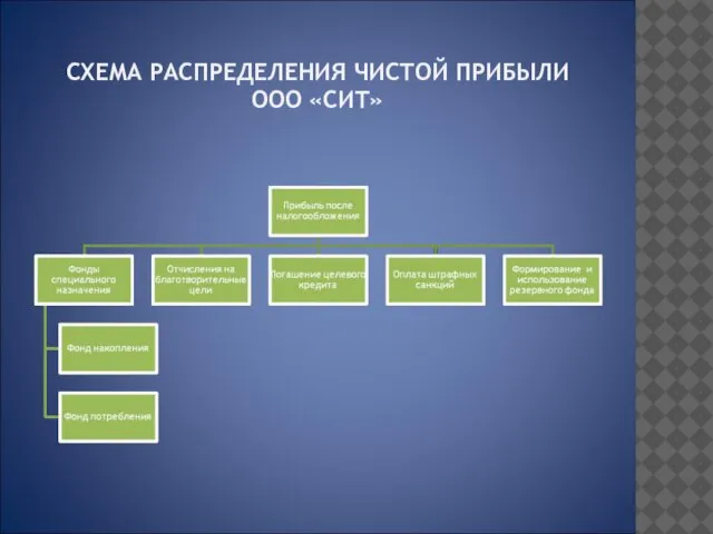 СХЕМА РАСПРЕДЕЛЕНИЯ ЧИСТОЙ ПРИБЫЛИ ООО «СИТ»