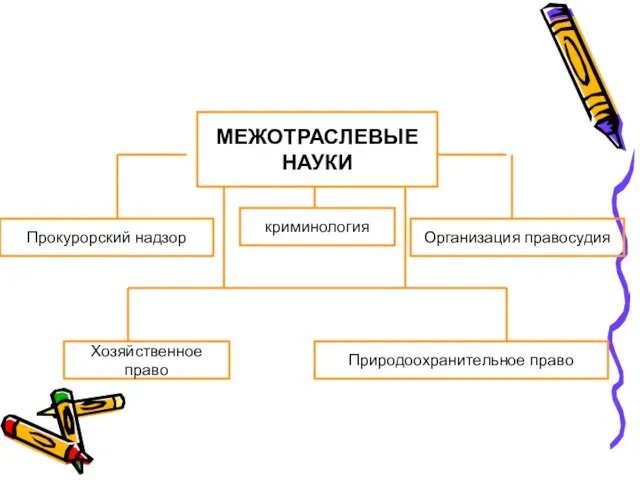 МЕЖОТРАСЛЕВЫЕ НАУКИ Прокурорский надзор Организация правосудия криминология Хозяйственное право Природоохранительное право