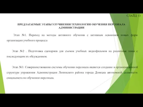 Этап №1. Переход на методы активного обучения с активным освоением новых форм