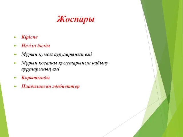 Жоспары Кіріспе Негізгі бөлім Мұрын қуысы ауруларының емі Мұрын қосалқы қуыстарының қабыну