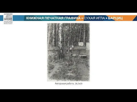 КНИЖНАЯ ПЕЧАТНАЯ ГРАФИКА • СУХАЯ ИГЛА • БАРЦИЦ Р. Ч. Авторская работа, 28,5х20