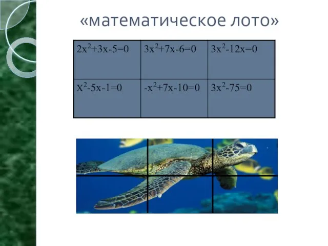 «математическое лото»