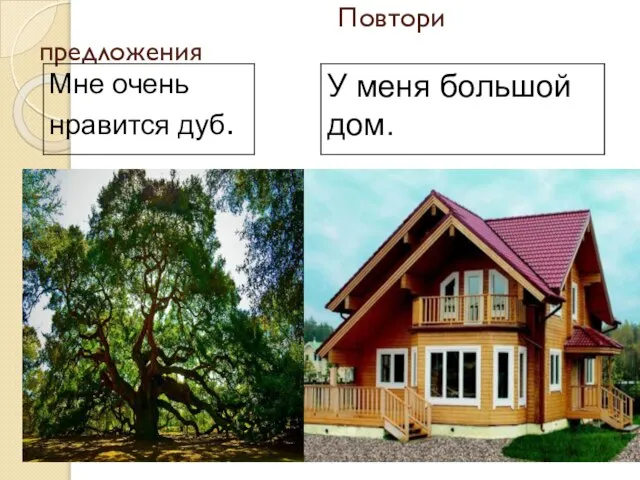 Повтори предложения