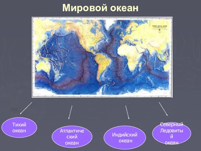 Мировой океан Тихий океан Атлантический океан Индийский океан Северный Ледовитый океан