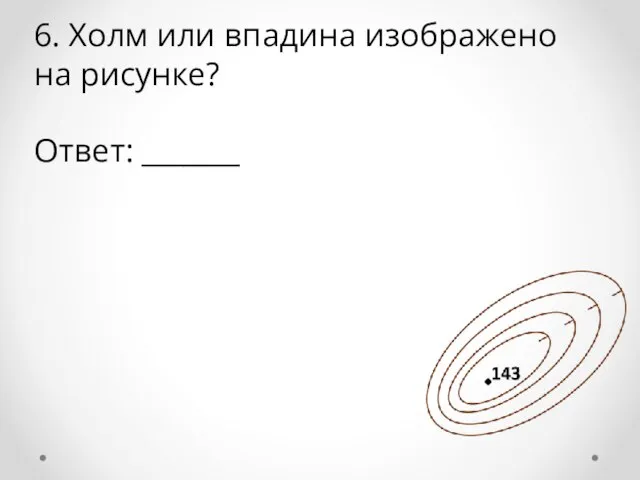 6. Холм или впадина изображено на рисунке? Ответ: _______