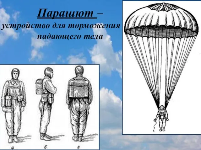 Парашют – устройство для торможения падающего тела