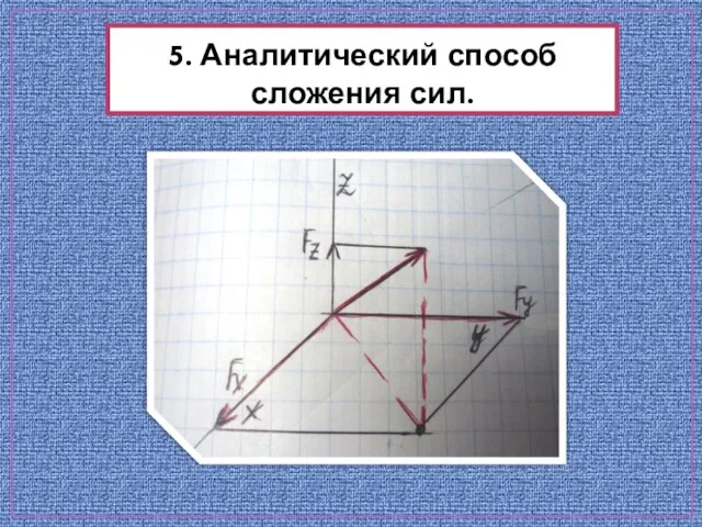 5. Аналитический способ сложения сил.