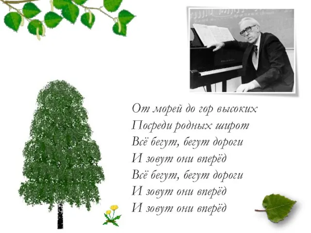 От морей до гор высоких Посреди родных широт Всё бегут, бегут дороги