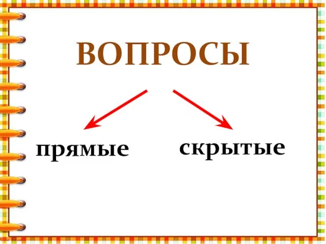 ВОПРОСЫ прямые скрытые