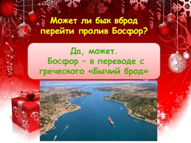 Да, может. Босфор – в переводе с греческого «Бычий брод» Может ли