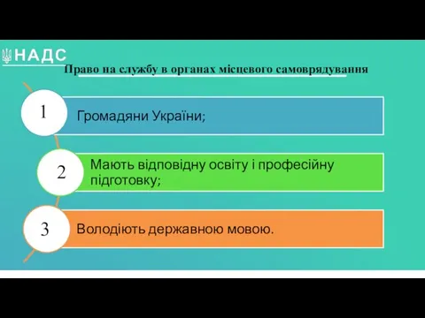 Право на службу в органах місцевого самоврядування 1 2 3