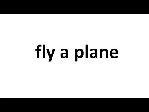 fly a plane