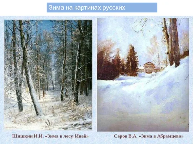 Зима на картинах русских художников
