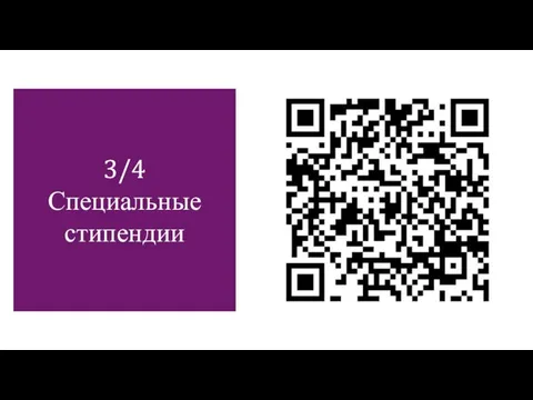 3/4 Специальные стипендии