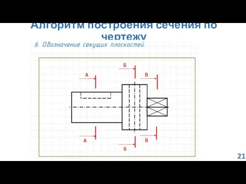 Алгоритм построения сечения по чертежу 21