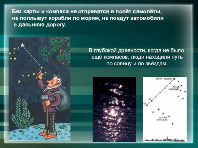 Без карты и компаса не отправятся в полёт самолёты, не поплывут корабли