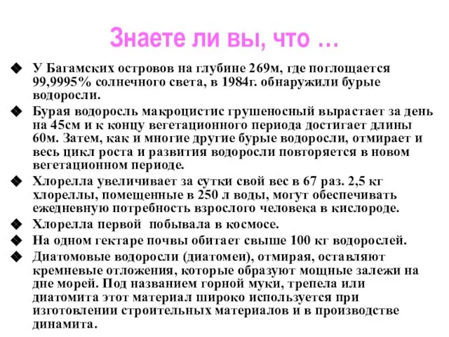 Знаете ли вы, что … У Багамских островов на глубине 269м, где